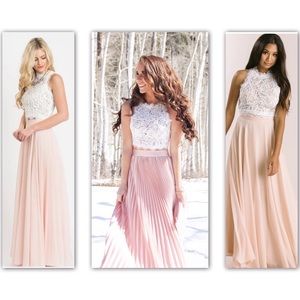 A.Peach White Lace Crop Top